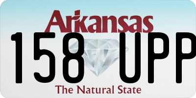 AR license plate 158UPP