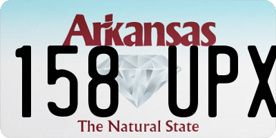 AR license plate 158UPX