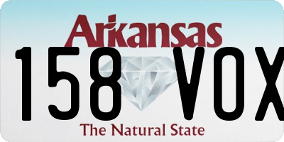 AR license plate 158VOX