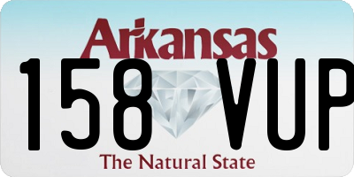 AR license plate 158VUP