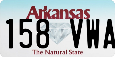 AR license plate 158VWA