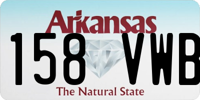 AR license plate 158VWB