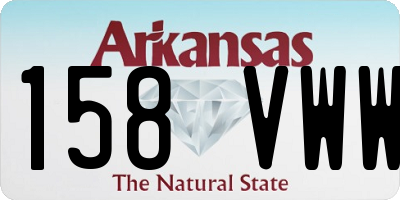 AR license plate 158VWW
