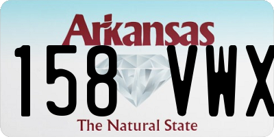 AR license plate 158VWX