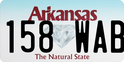 AR license plate 158WAB