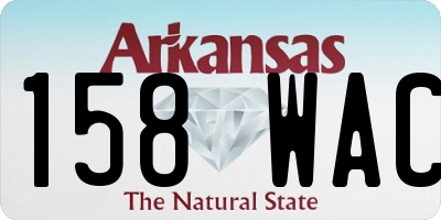 AR license plate 158WAC