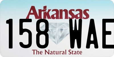 AR license plate 158WAE