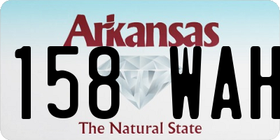 AR license plate 158WAH
