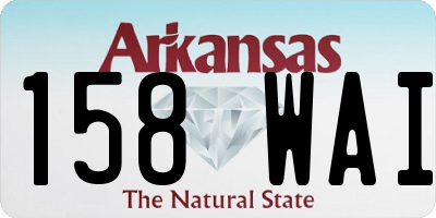 AR license plate 158WAI