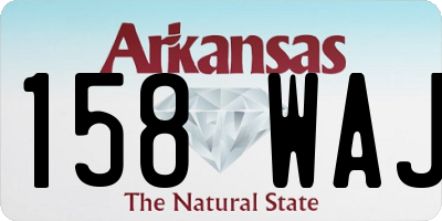 AR license plate 158WAJ