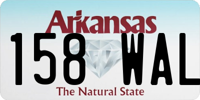AR license plate 158WAL