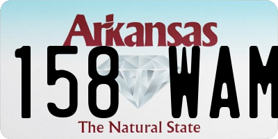 AR license plate 158WAM