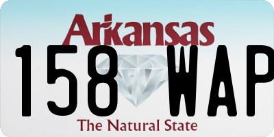 AR license plate 158WAP
