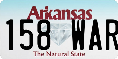 AR license plate 158WAR