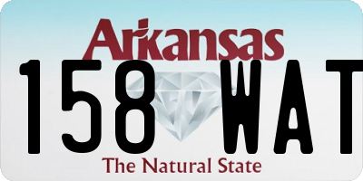 AR license plate 158WAT