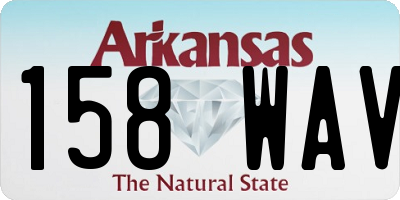 AR license plate 158WAV