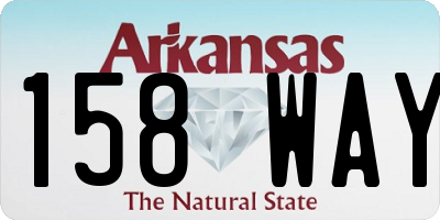 AR license plate 158WAY