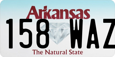 AR license plate 158WAZ