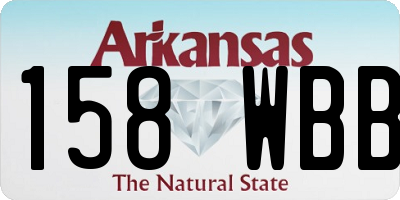 AR license plate 158WBB