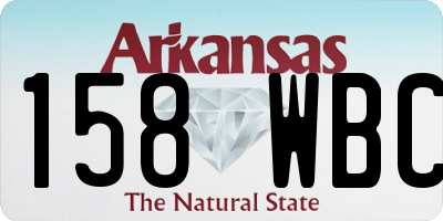 AR license plate 158WBC