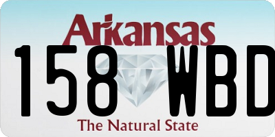 AR license plate 158WBD