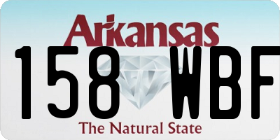 AR license plate 158WBF