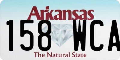 AR license plate 158WCA