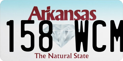 AR license plate 158WCM