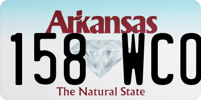 AR license plate 158WCO