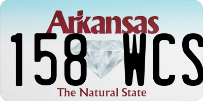 AR license plate 158WCS
