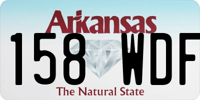 AR license plate 158WDF