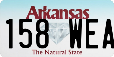 AR license plate 158WEA