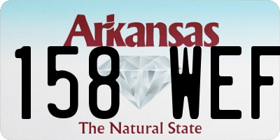 AR license plate 158WEF