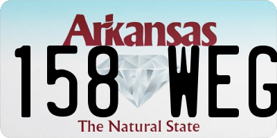AR license plate 158WEG