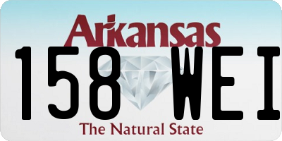 AR license plate 158WEI