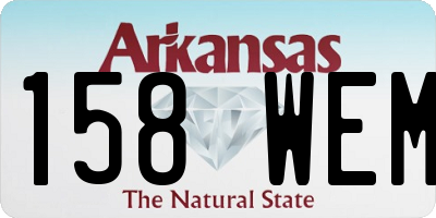 AR license plate 158WEM