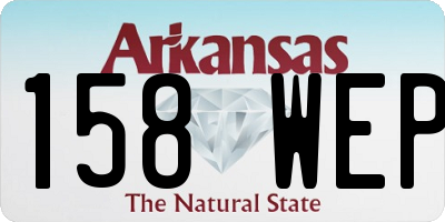 AR license plate 158WEP