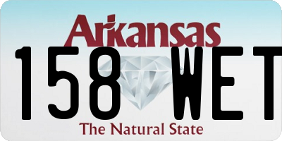AR license plate 158WET