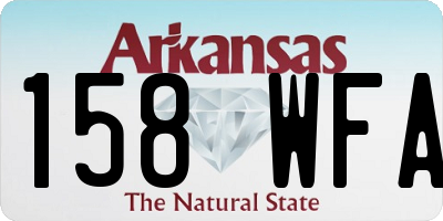 AR license plate 158WFA