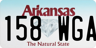 AR license plate 158WGA