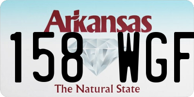 AR license plate 158WGF