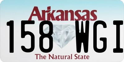 AR license plate 158WGI