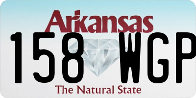 AR license plate 158WGP