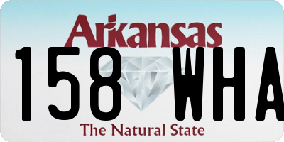 AR license plate 158WHA