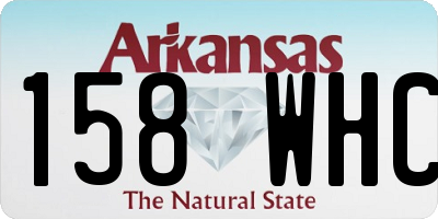 AR license plate 158WHC