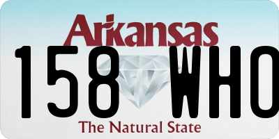 AR license plate 158WHO
