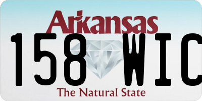 AR license plate 158WIC