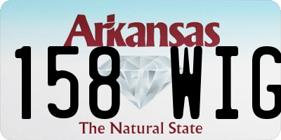 AR license plate 158WIG