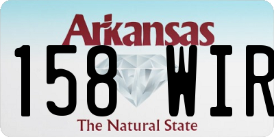 AR license plate 158WIR