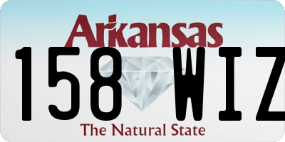 AR license plate 158WIZ